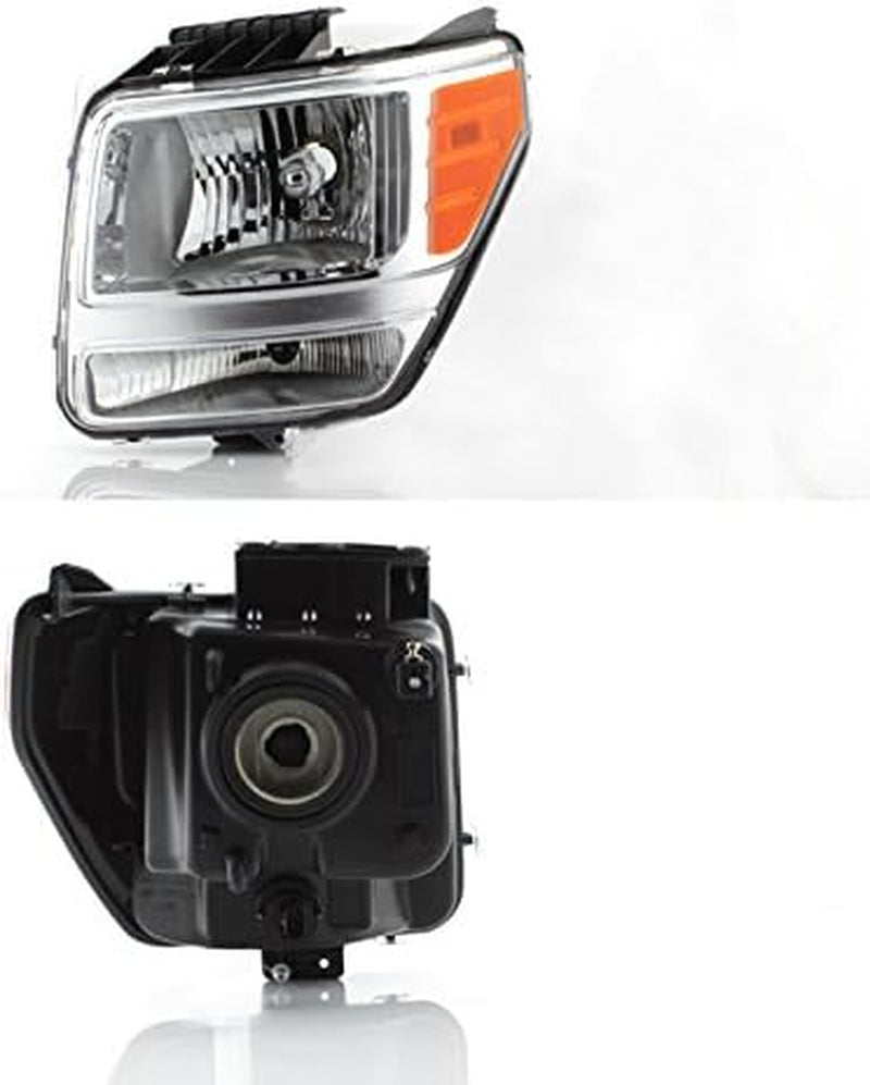 - for 2007-2011 Dodge Nitro Headlights | OE Factory Style Chrome Housing Clear Lens Driver and Passenger Side Direct Replacement