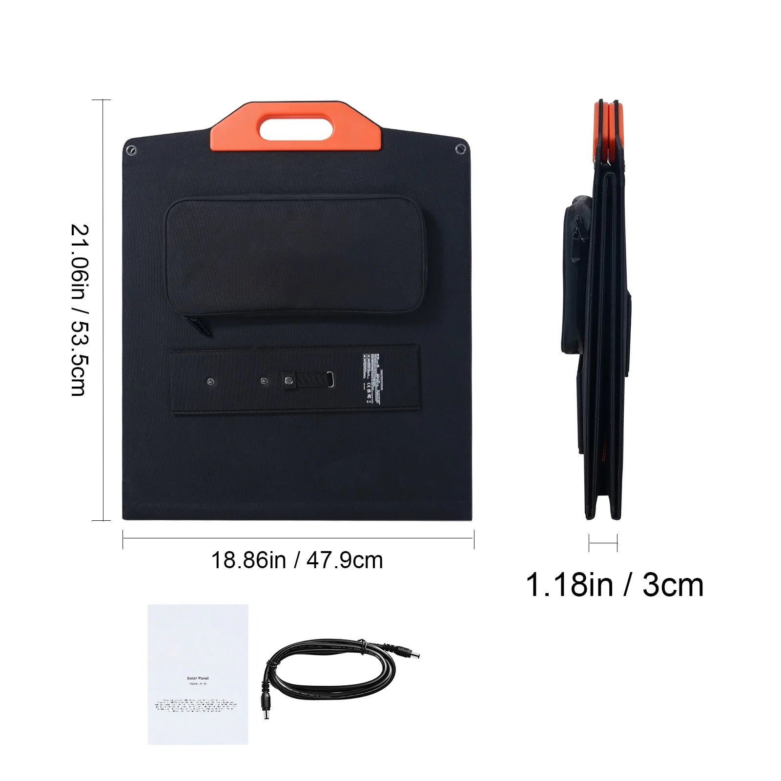 Compact Monocrystalline Solar Panel, 120W Folding ETFE Solar Charger, 23% Efficiency with Type C, DC 18V, QC3.0 USB, IP67 Waterproof for Residential, Remote Locations, Trekking