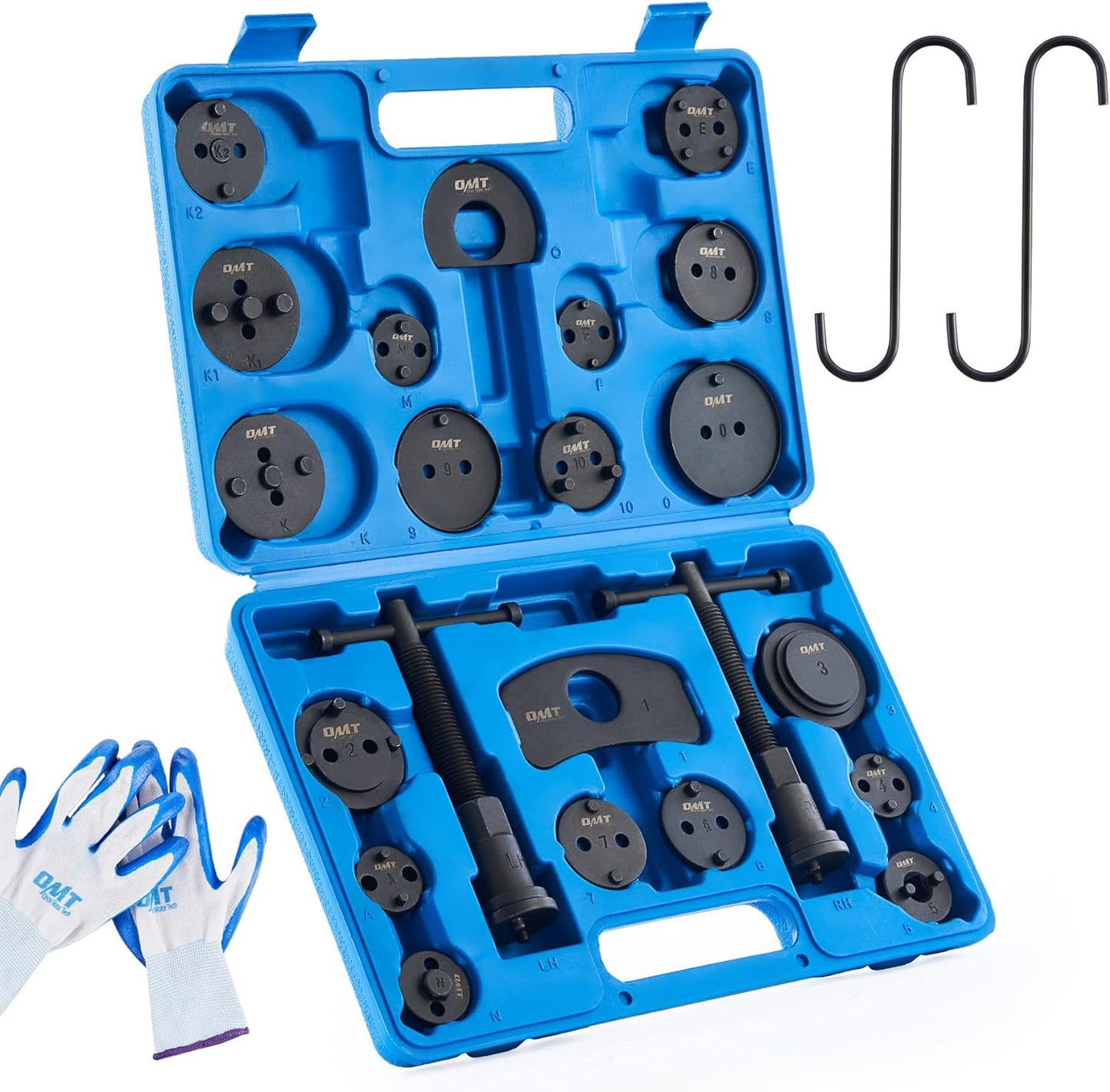 Brake Caliper Wind Back Tool Kit, 24Pc Brake Caliper Compression Tool Set with T