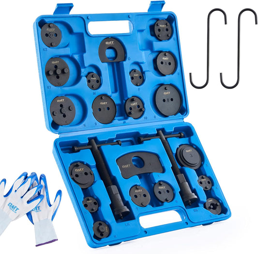 Brake Caliper Wind Back Tool Kit, 24Pc Brake Caliper Compression Tool Set with T