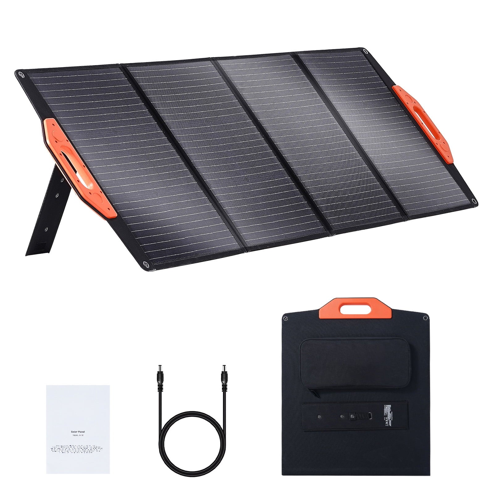 Compact Monocrystalline Solar Panel, 120W Folding ETFE Solar Charger, 23% Efficiency with Type C, DC 18V, QC3.0 USB, IP67 Waterproof for Residential, Remote Locations, Trekking