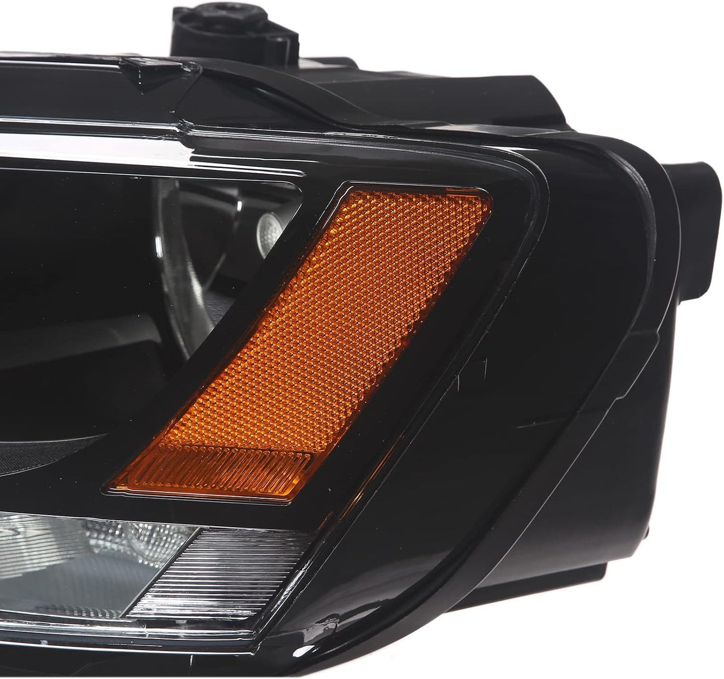 Headlights Assembly Black Housing Compatible with 2011-2018 Volkswagen Jetta MK6 Sedan & Hatchback without DRL, Halogen Headlamp Driver & Passenger Side
