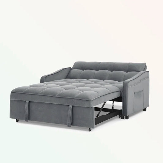 Collinward 53" Upholstered Sleeper Sofa Loveseats Sofa Bed Pull-Out Bed and Adjustable Back with USB Socket