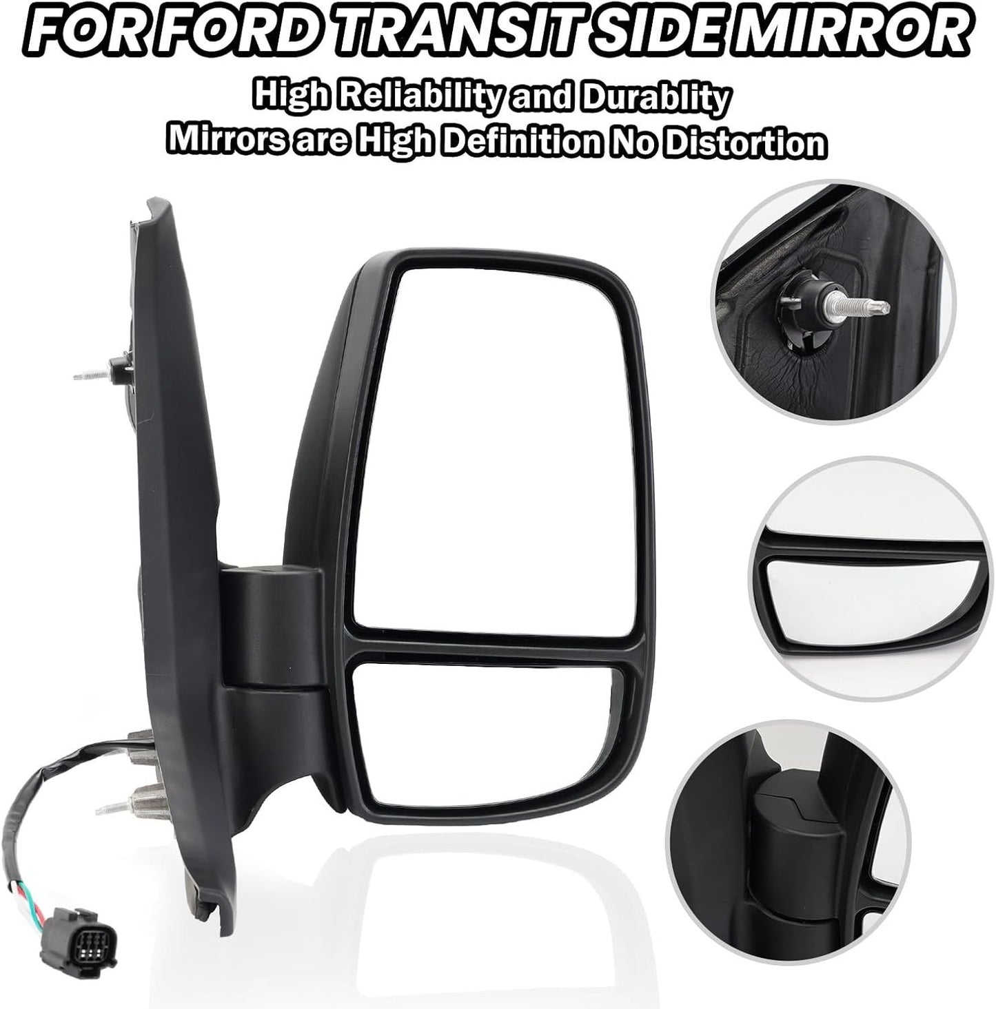 Passenger Side Mirror for 2015-2025 Ford Transit 150 250 350 350 HD Transit Side
