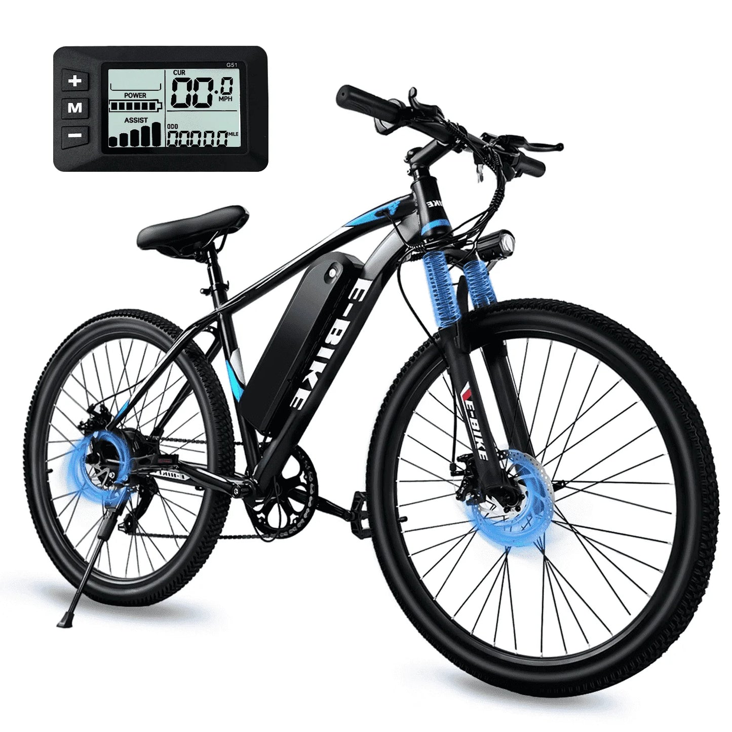 Electric Bike for Adults 750W Peak Motor, 25 Mph Ebike, 26" Tire Electric Bicycles with Max 15° Uphill, 36V 12Ah Battery, 45 Miles PAS Range, E Bikes for Adults and Teens, E-Mountain Bike, UL 2849
