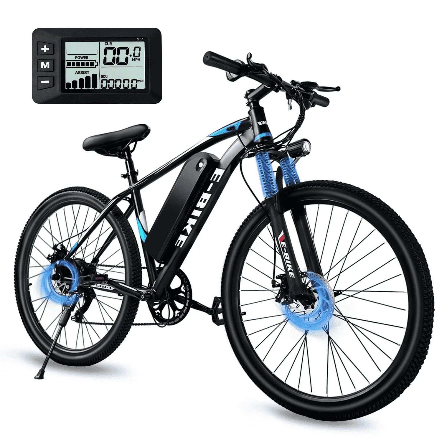 Electric Bike for Adults 750W Peak Motor, 25 Mph Ebike, 26" Tire Electric Bicycles with Max 15° Uphill, 36V 12Ah Battery, 45 Miles PAS Range, E Bikes for Adults and Teens, E-Mountain Bike, UL 2849