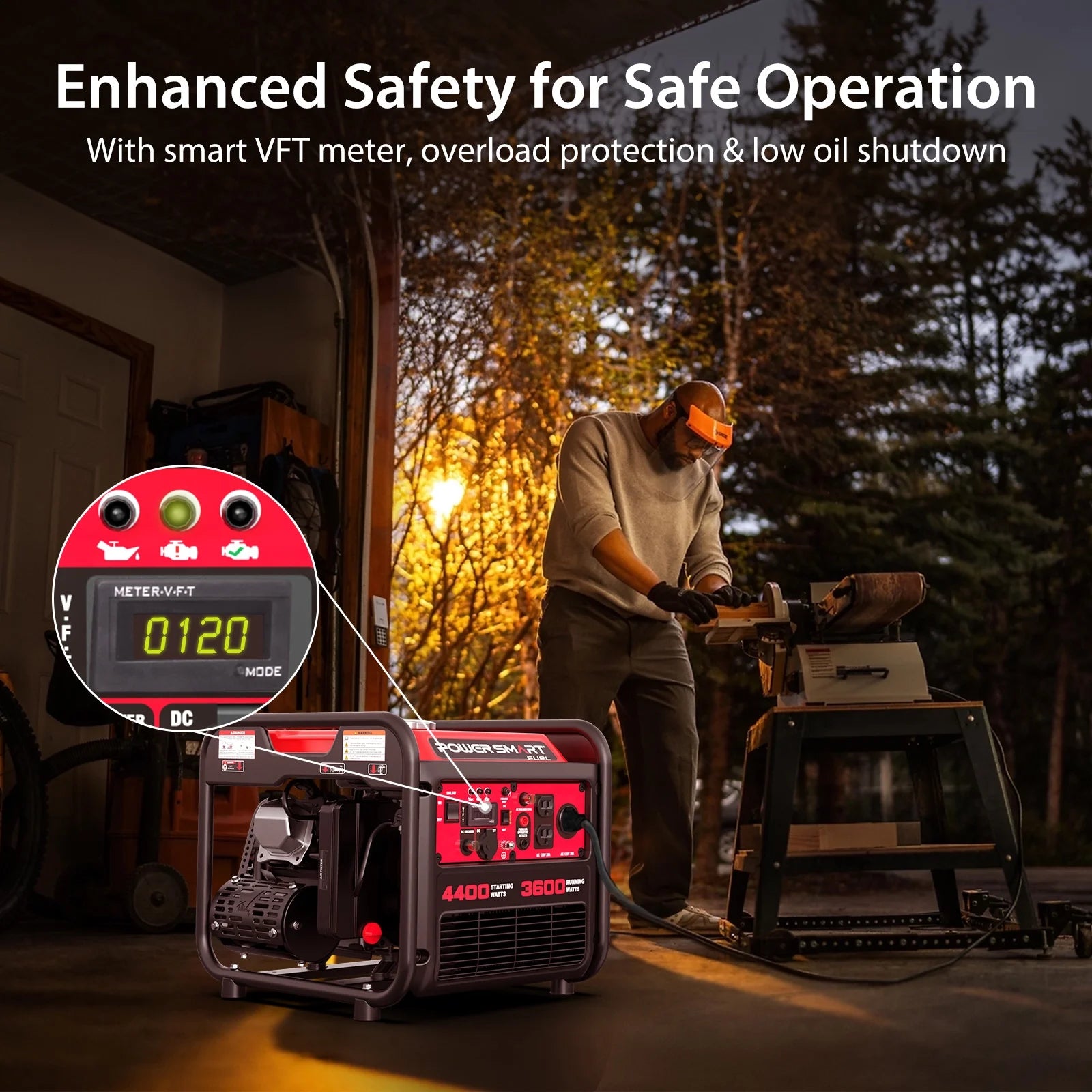 4400-Watt Powered for Outdoor and Home Use, EPA Compliant Gas Portable Inverter Generator