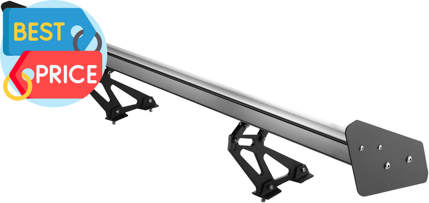 Single Deck GT Wing Car Spoiler Adjustable Universal 53.4 Inch Lightweight Alumi