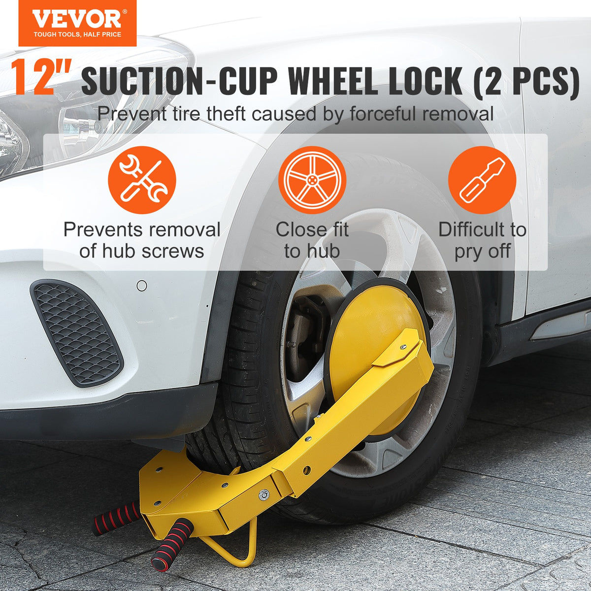 VEVOR Wheel Lock Clamp Boot Tire Lock Trailer Parking Auto Car Truck Anti-Theft