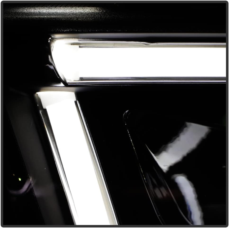 - for [Halogen Model] 2011-2014 Dodge Charger LED DRL Tube Black Housing Projector Headlights Headlamps Assembly