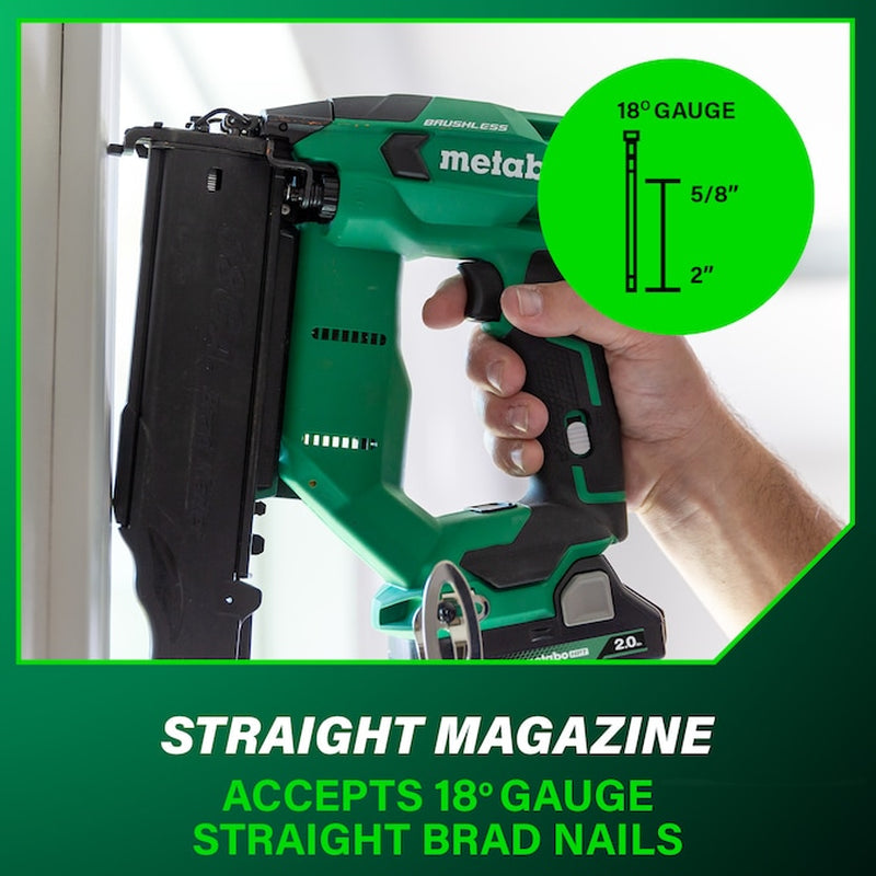 Multivolt 2-In 18 -Gauge Cordless Straight Brad Nailer (Battery Included and Charger Included)