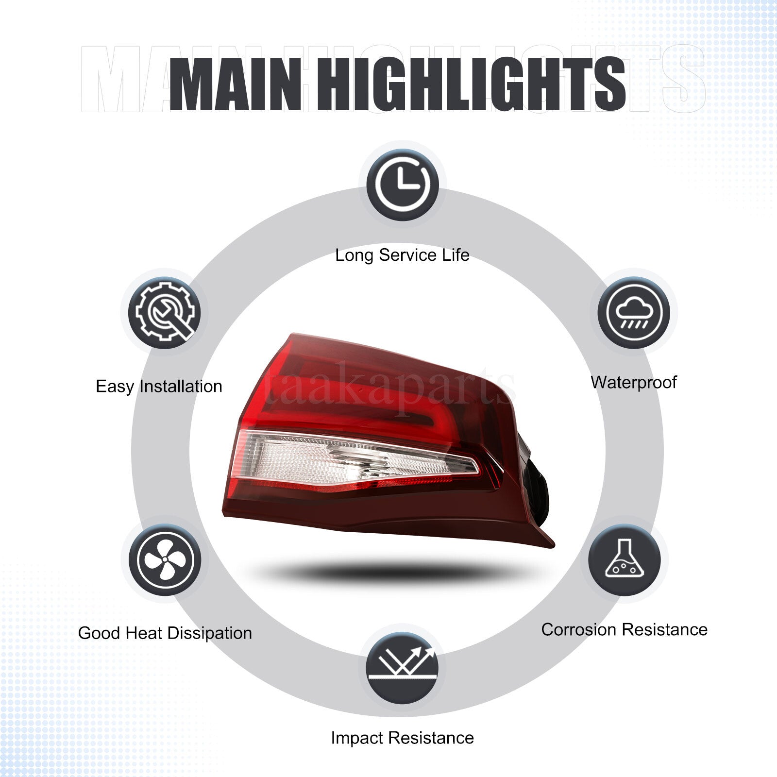New Inner Tail Light for Chevrolet Equinox 2022 2023 Left+Right Side Lamps