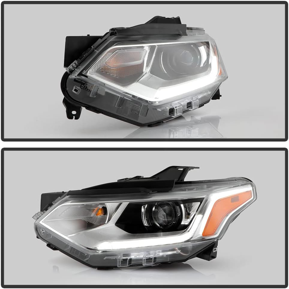 - for [Hid/Xenon Model] 2018 2019 2020 Chevy Traverse LED DRL Projector Headlights Headlamps Pair Set Left+Right