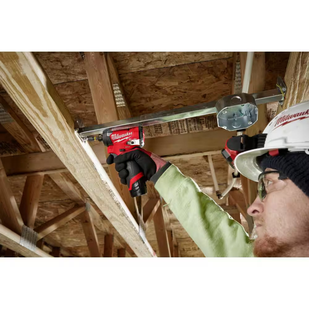 M12 FUEL 12-Volt Li-Ion Brushless Cordless Hammer Drill and Impact Driver Combo Kit (2-Tool) with M12 Right Angle Drill