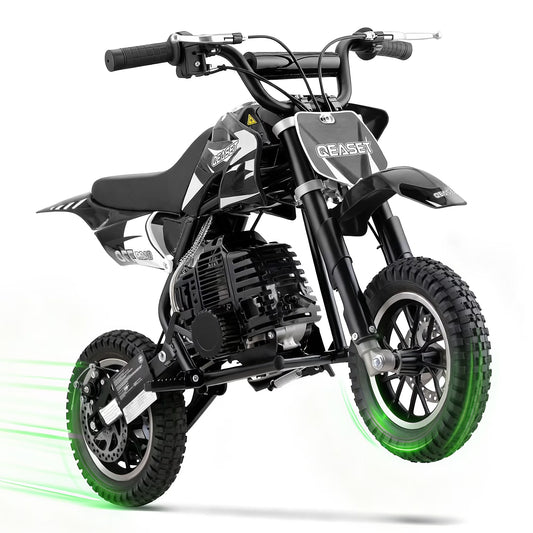 49CC Dirt Bike, Mini Bike 2-Stroke Gas Powered off Road with Max Speed 20MPH, Pull Start