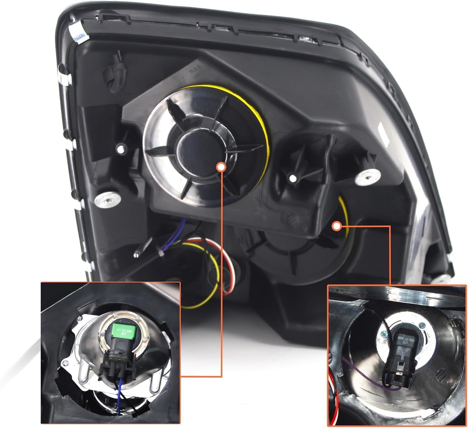 Headlight Replacement for 2004-2017 Volvo VNL Pair Left & Right Side