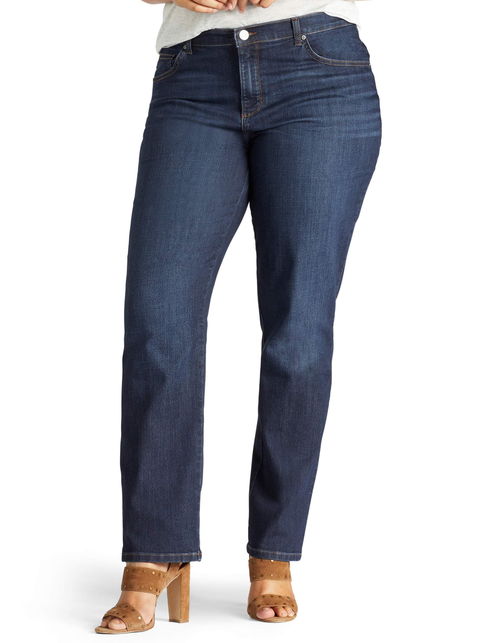 Womens'S plus Stretch Relaxed Fit Straight Leg Jean