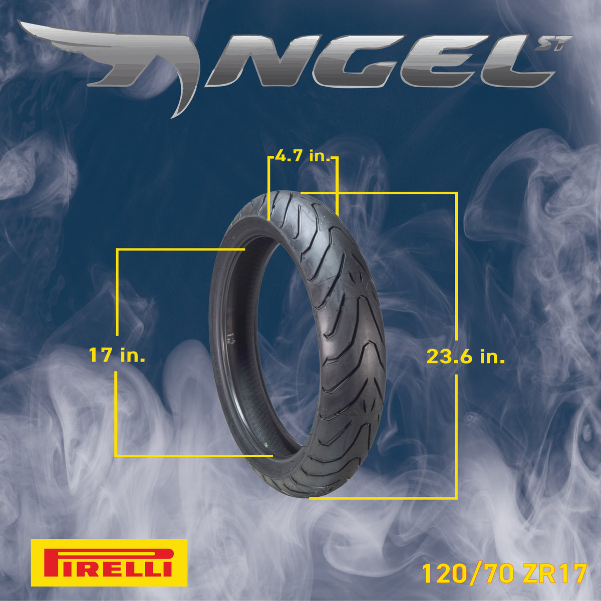 PIRELLI TIRE ANGEL ST Front & Rear set 120/70-17 180/55-17 Motorcycle Tires