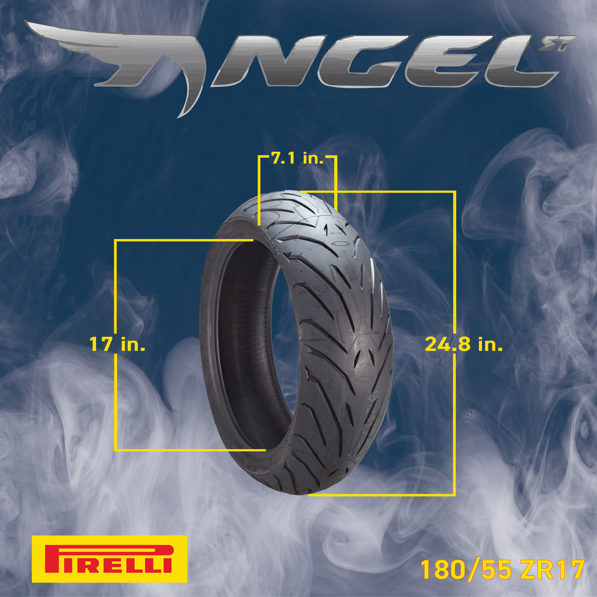 PIRELLI TIRE ANGEL ST Front & Rear set 120/70-17 180/55-17 Motorcycle Tires