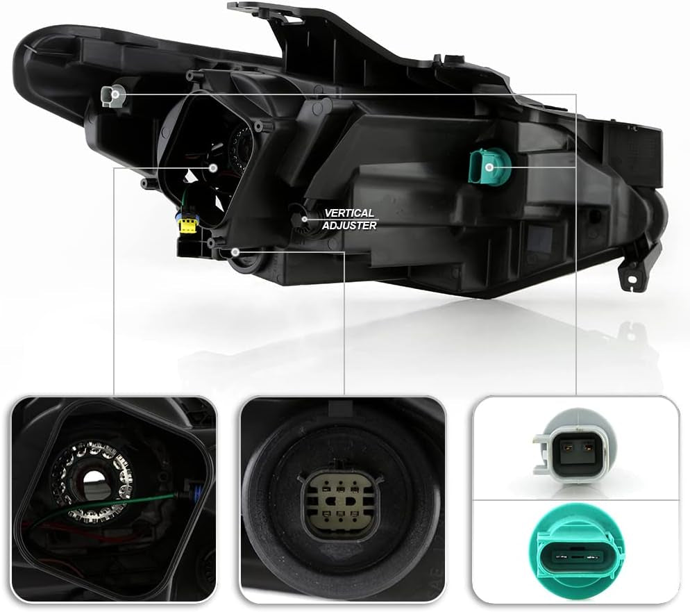 - for [Hid/Xenon Model] 2018 2019 2020 Chevy Traverse LED DRL Projector Headlights Headlamps Pair Set Left+Right