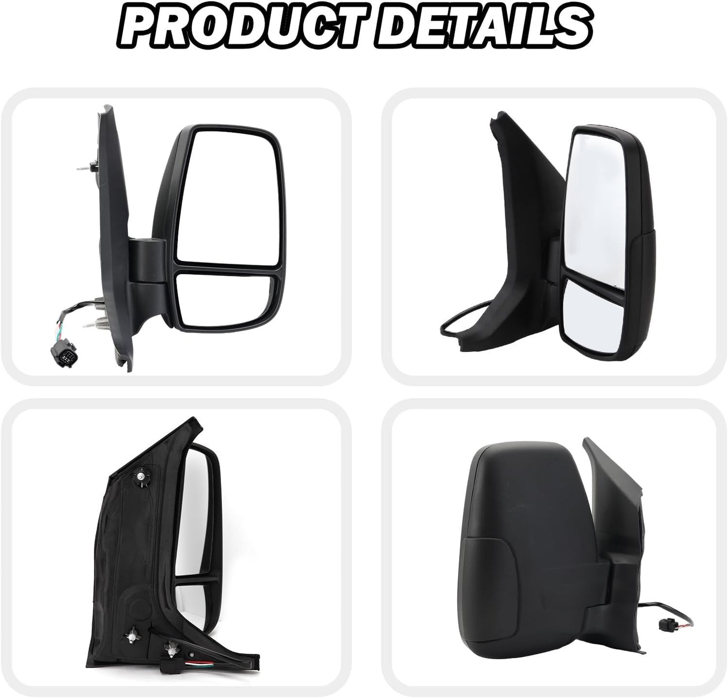 Passenger Side Mirror for 2015-2025 Ford Transit 150 250 350 350 HD Transit Side
