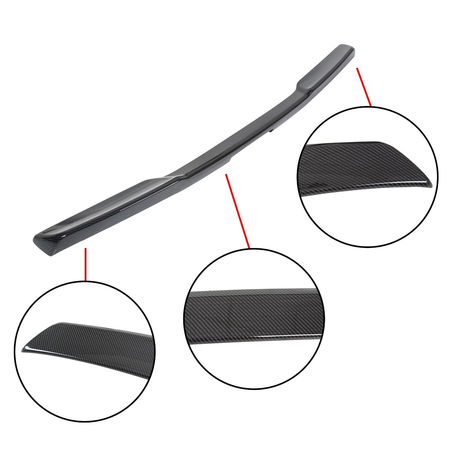 Rear Trunk Wing Spoiler for Corvette C6 Base Z06 ZR1 2005-2013 CARBON STYLE