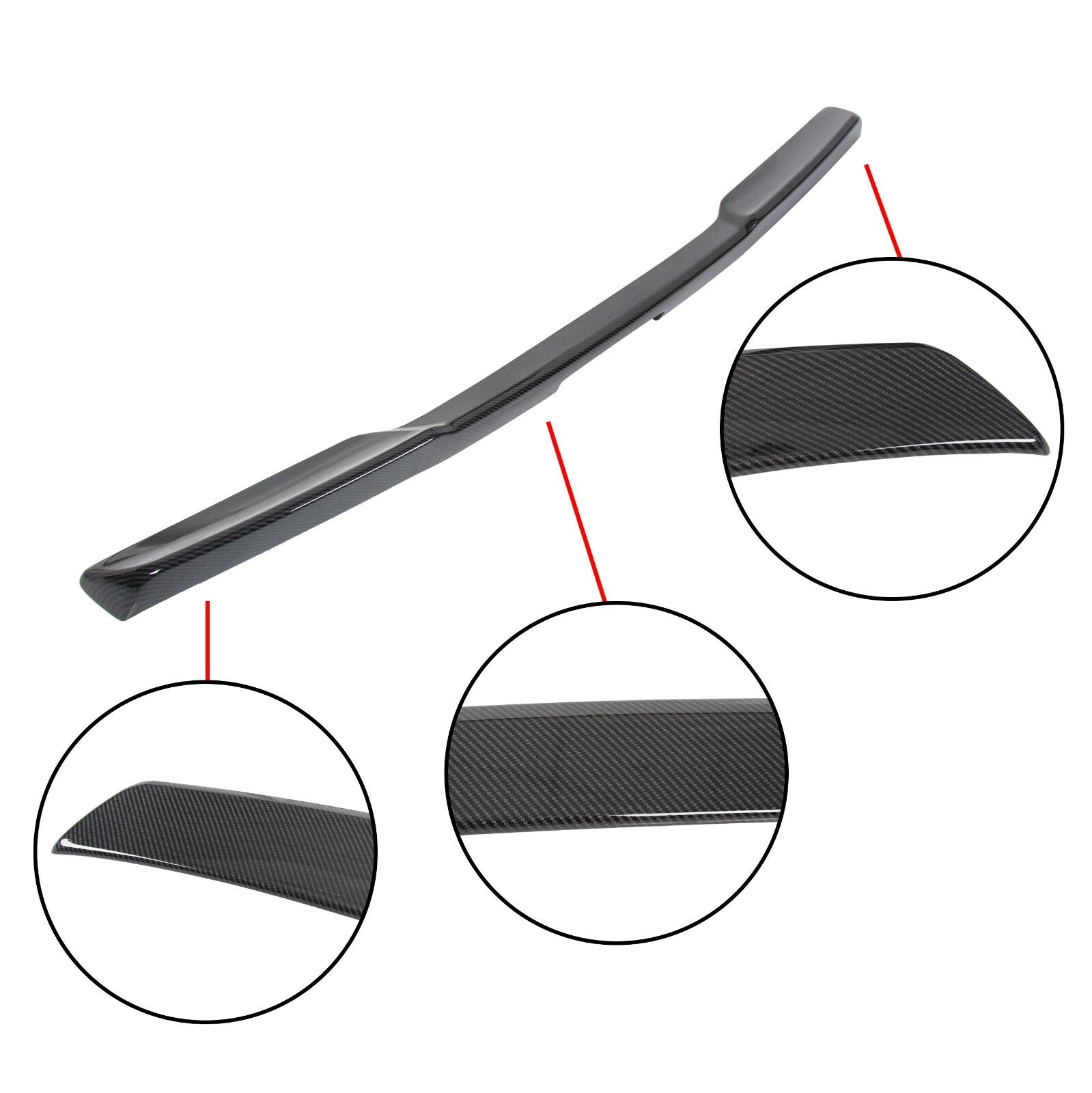 Rear Trunk Wing Spoiler for Corvette C6 Base Z06 ZR1 2005-2013 CARBON STYLE