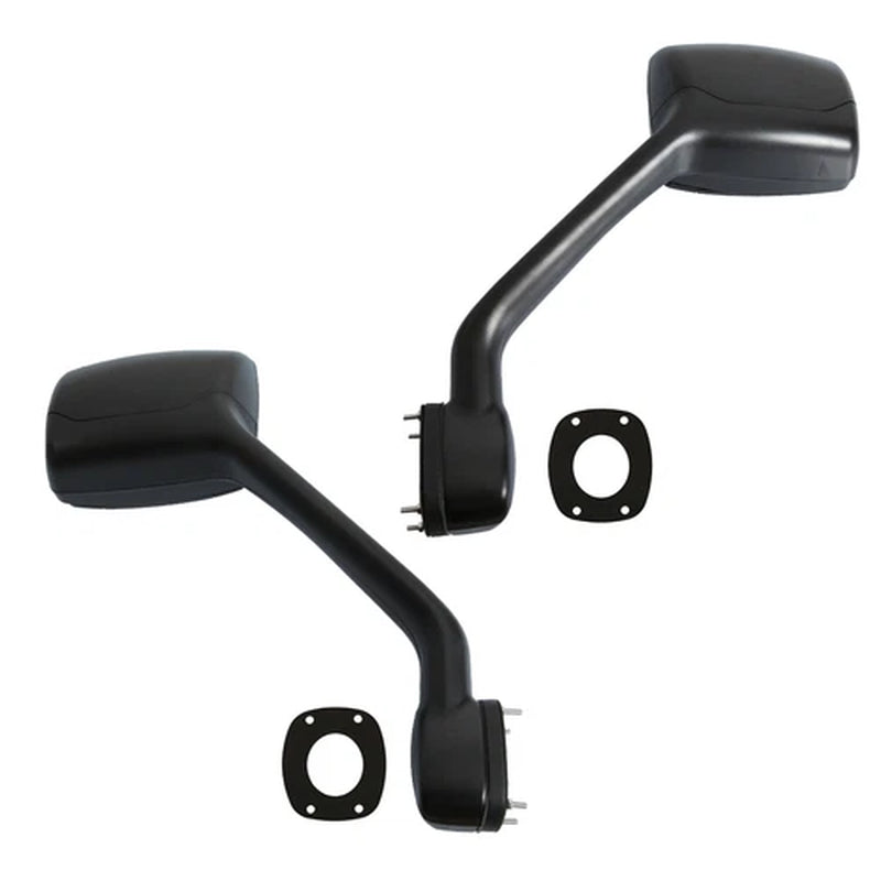 Pair Black Hood Mirrors W/Mounting Kits for Kenworth T680 Left and Right Side