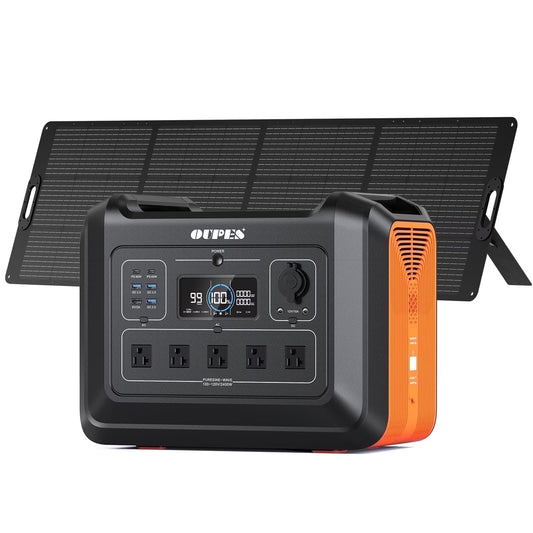 2400W 2232Wh Portable Power Station with 240W Solar Panel,Solar Generator for Outdoor Camping,Home Backup,Emergency,Rvs