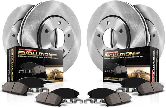KOE4276  Front and Rear Replacement Brake Kit-Oe Brake Rotors & Ceramic Brake Pads for Honda Civic 2009-2011 [Model Specific]