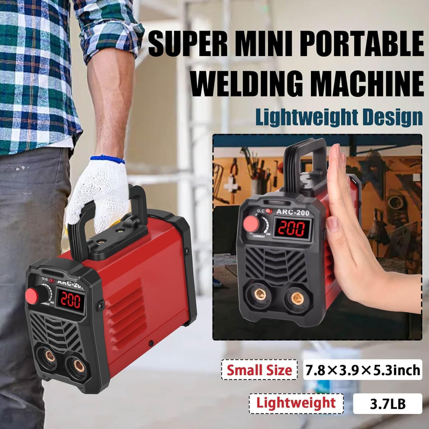 Maquina De Soldar Para Soldador 200Amp Con 20PCS Profesional Potente Welder NEW