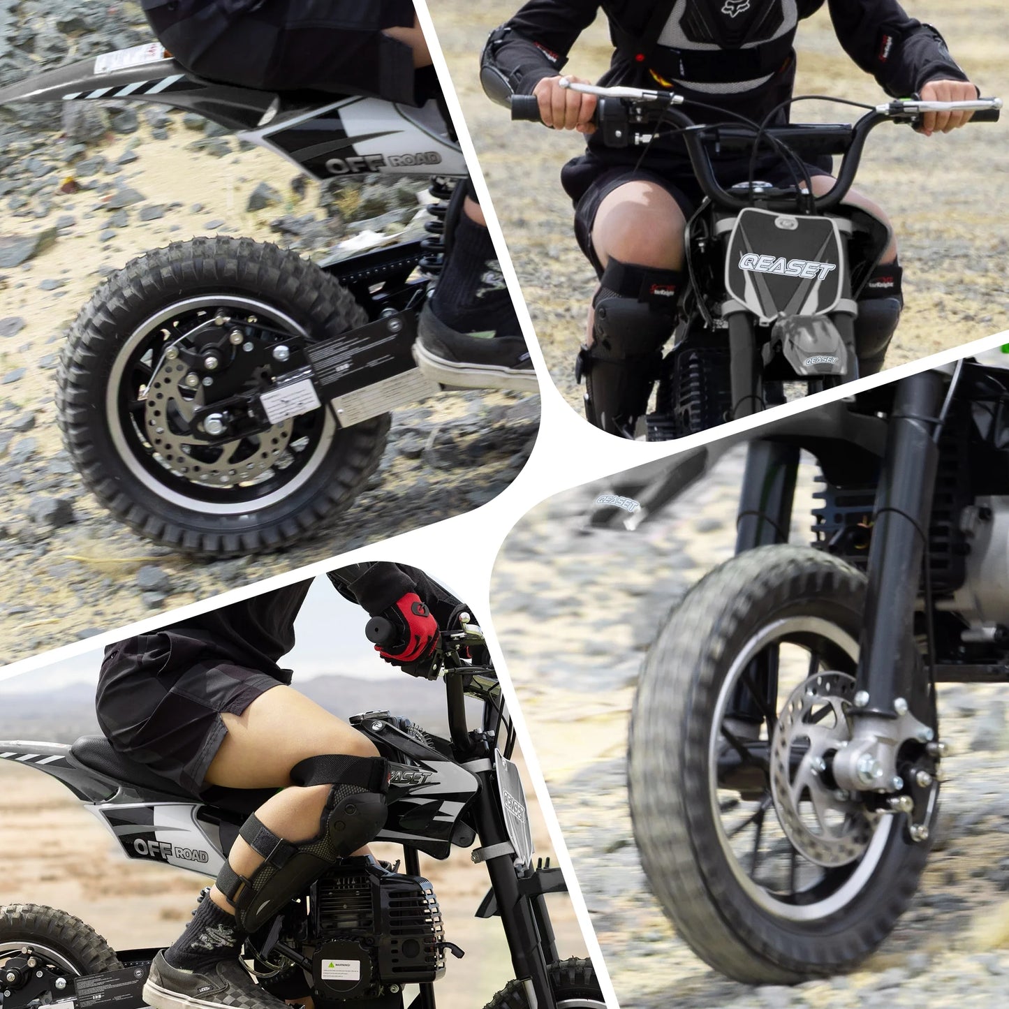 49CC Dirt Bike, Mini Bike 2-Stroke Gas Powered off Road with Max Speed 20MPH, Pull Start