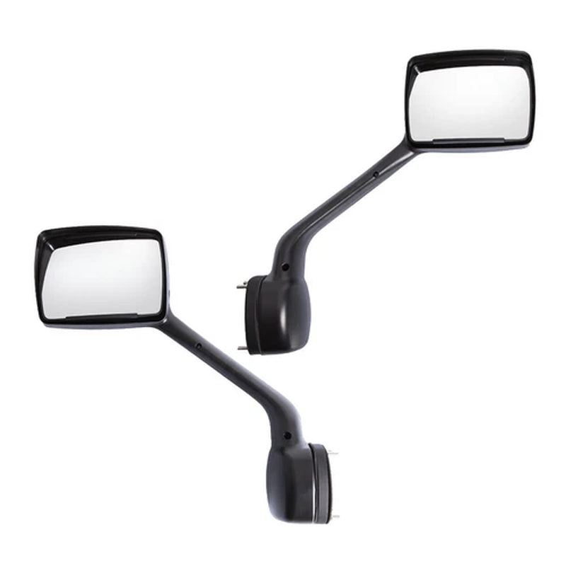 Pair Black Hood Mirrors W/Mounting Kits for Kenworth T680 Left and Right Side