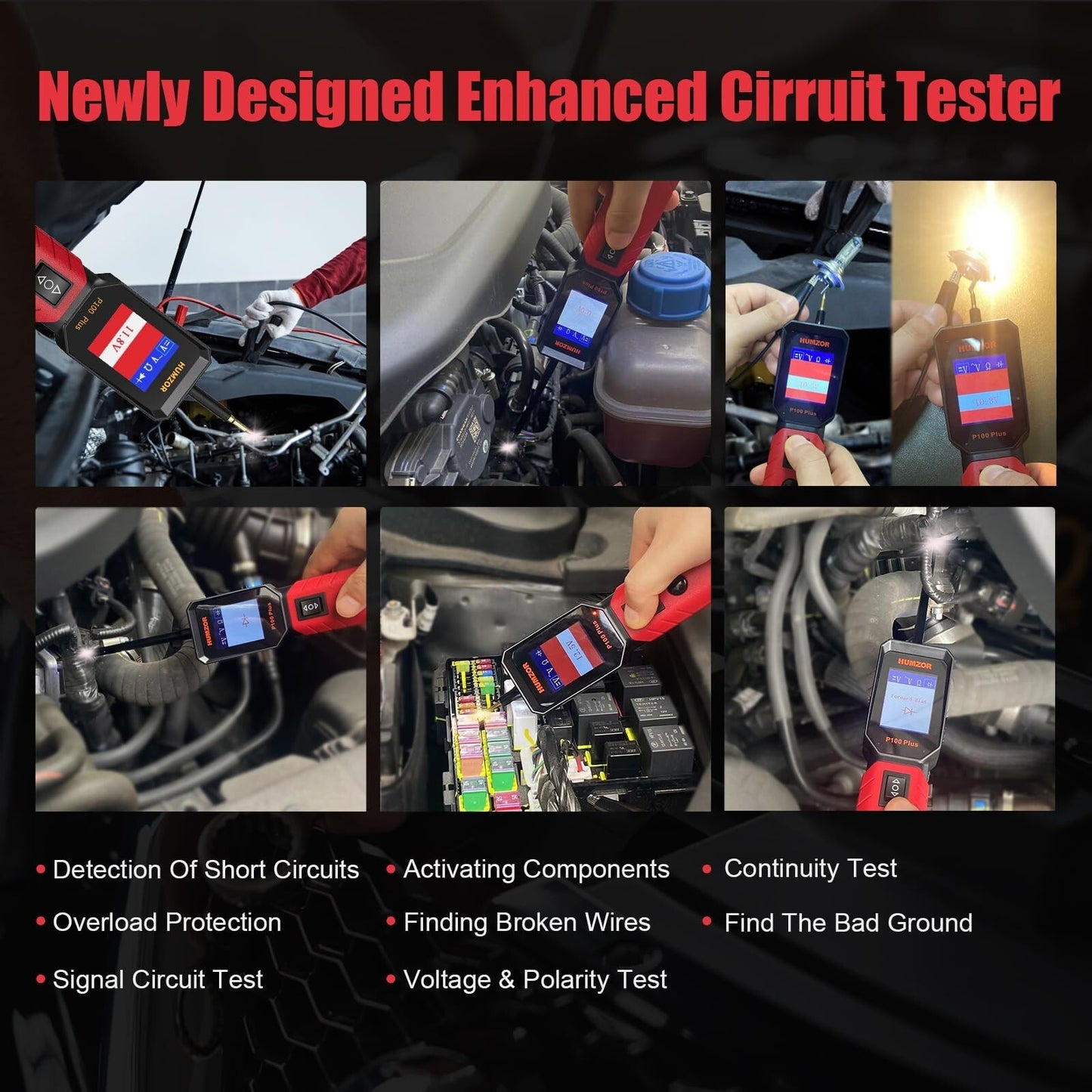 Automotive Circuit Tester, P100 plus 12V 24V Car Power Circuit Probe Electric...