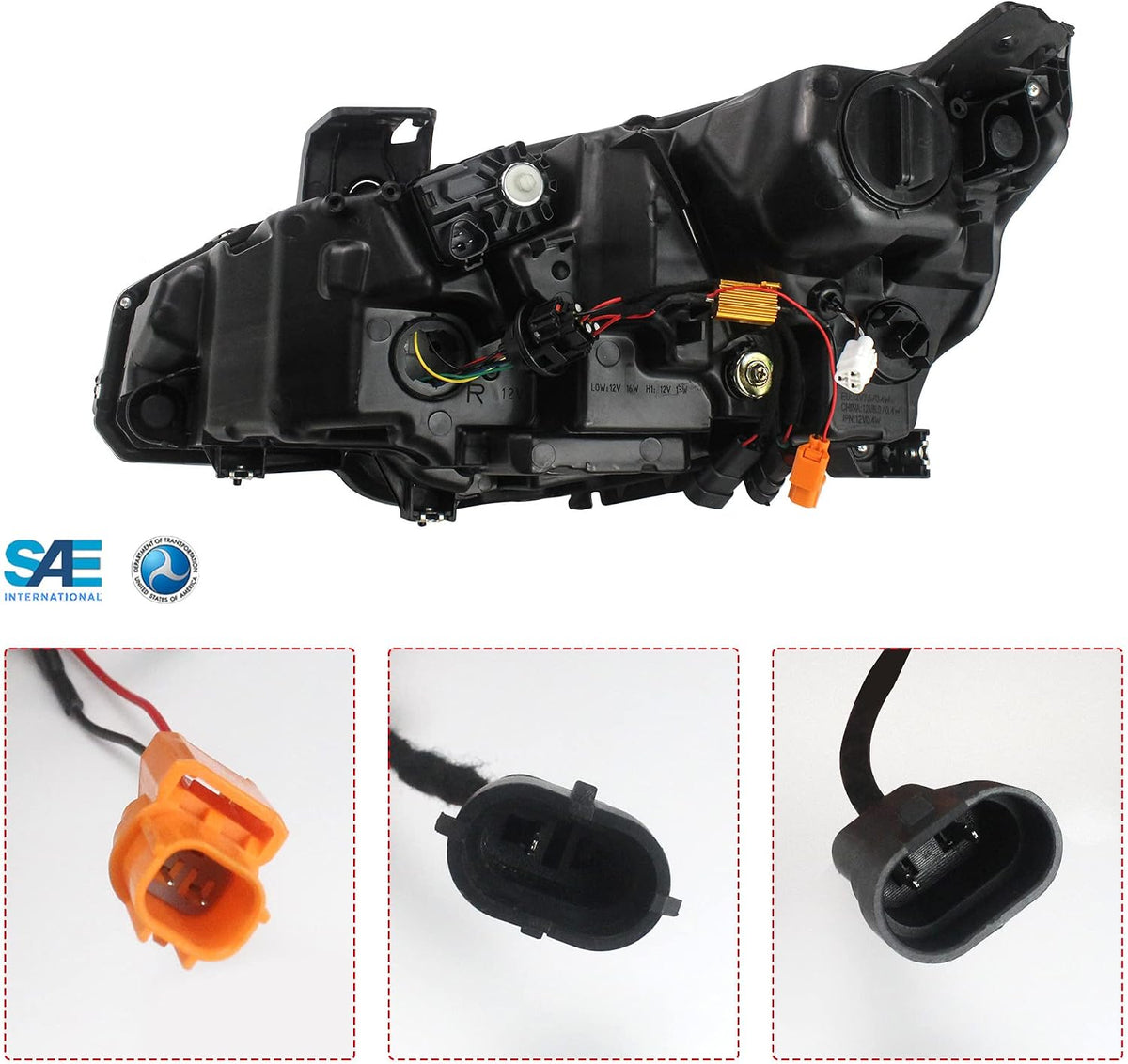 VLAND LED Headlights Assembly Compatible for 10TH Gen Honda Civic Sedan/Coupe/Hatchback/Type R 2016 2017 2018 2019 2020 2021, W/Sequential Turn Signal, LED Drls, H/L Beam Lens