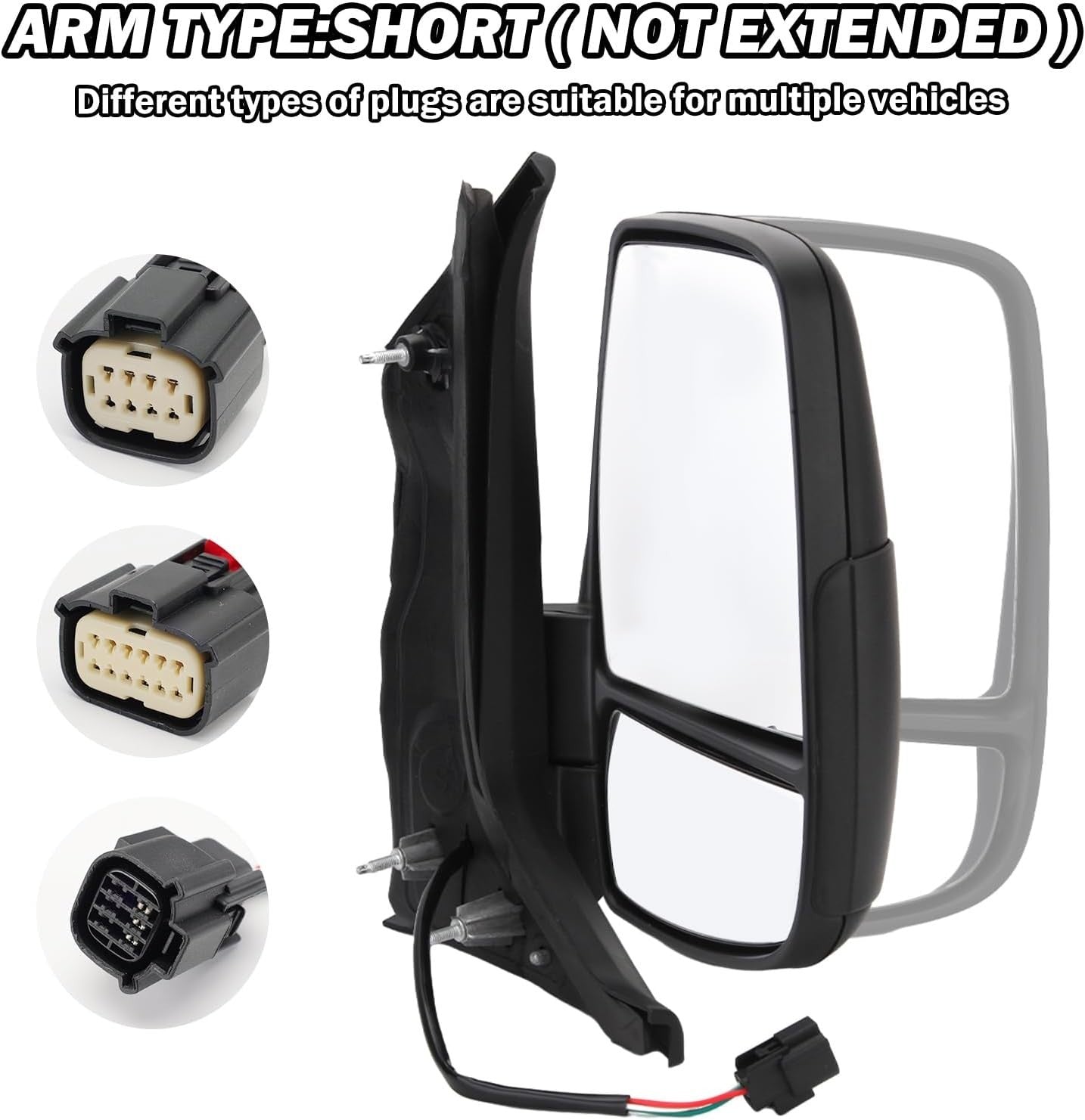 Passenger Side Mirror for 2015-2025 Ford Transit 150 250 350 350 HD Transit Side
