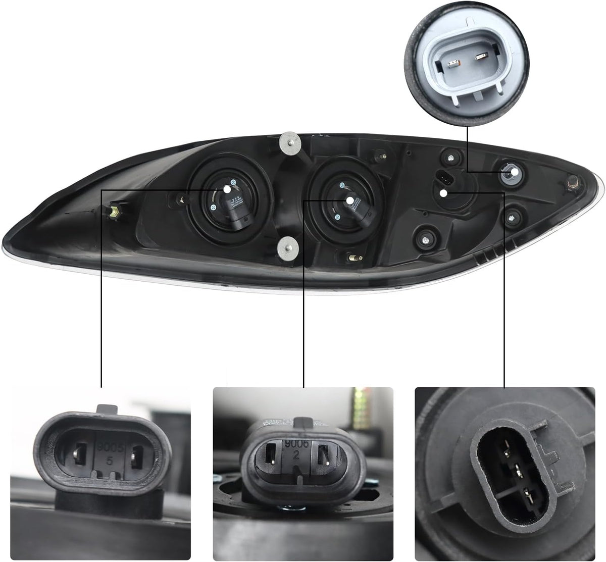 Headlight Assembly Fit for 2008-2016 International Prostar Pair