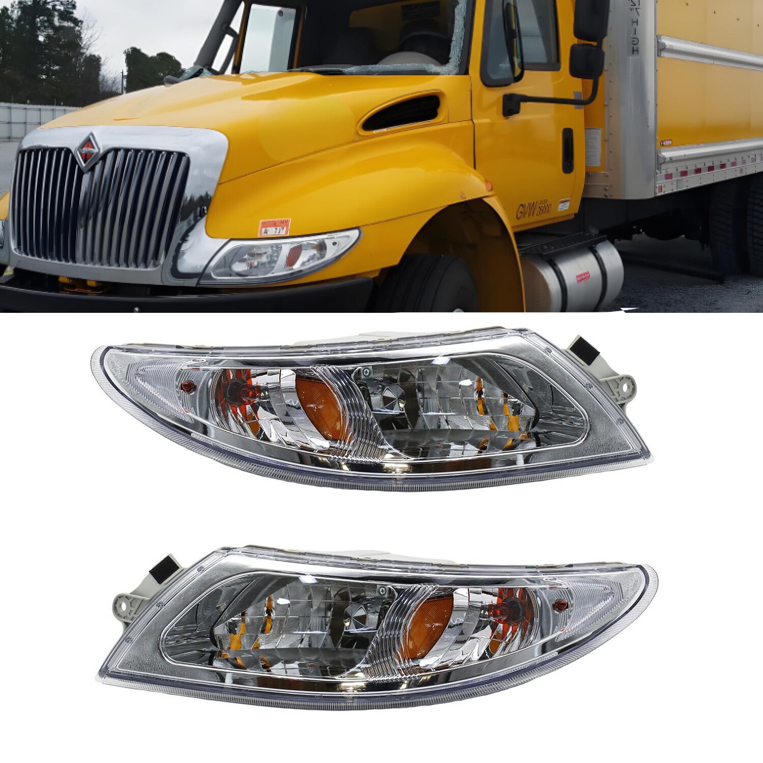 Halogen Headlight Assembly for 2002-2016 International 4300 4200 Right Left Side