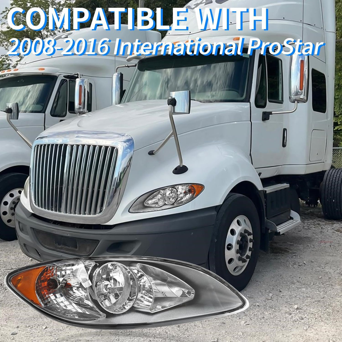 Headlight Assembly Fit for 2008-2016 International Prostar Pair