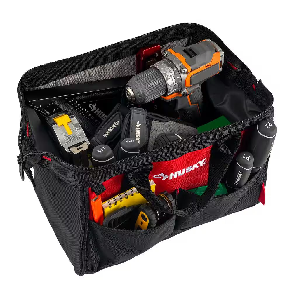 3-Ton Low Profile Floor Jack with Quick Lift with 12 In. 4 Pocket Zippered Tool Bag