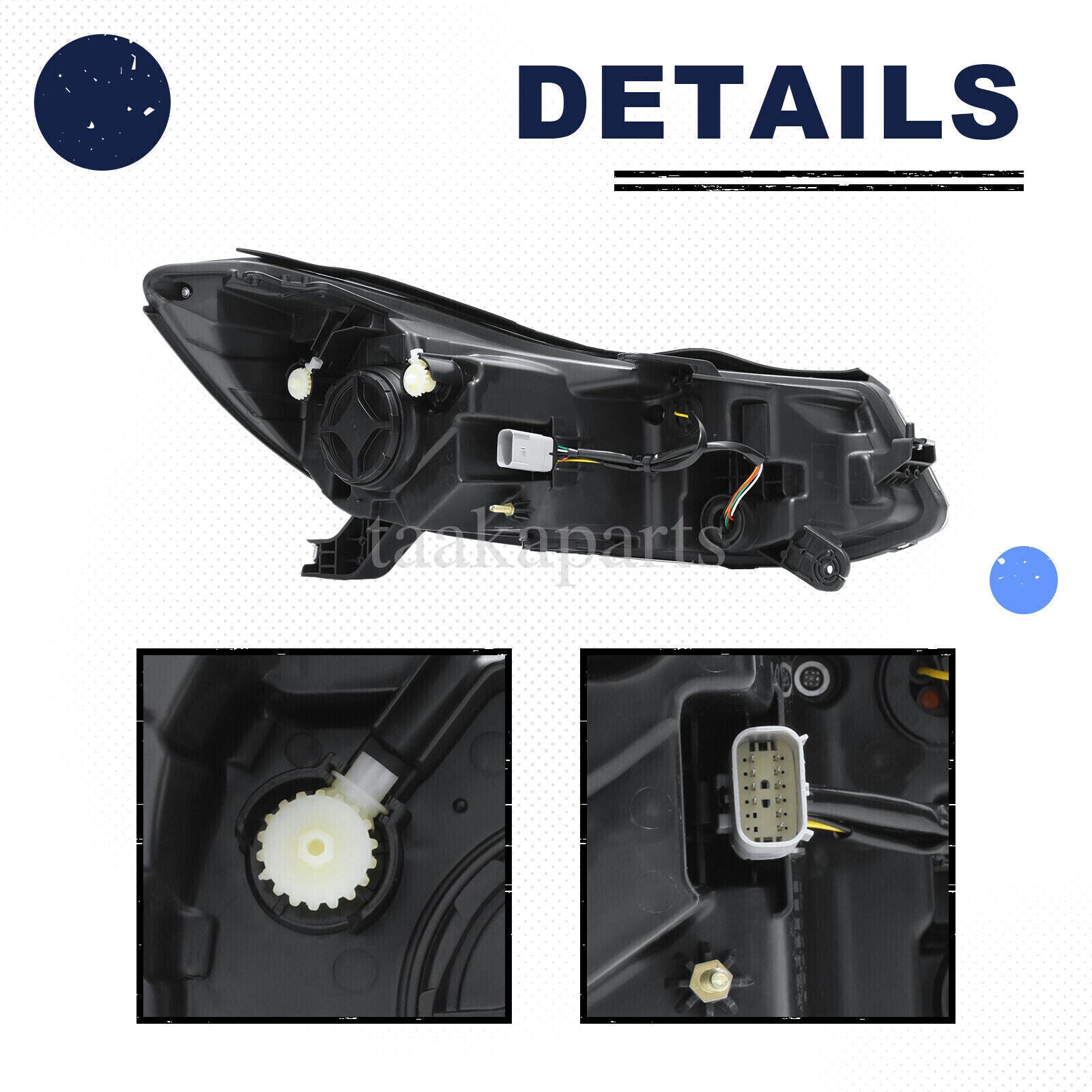 Headlights Headlamps Projector W/ LED DRL for 2017-2022 Chevy Trax Left & Right