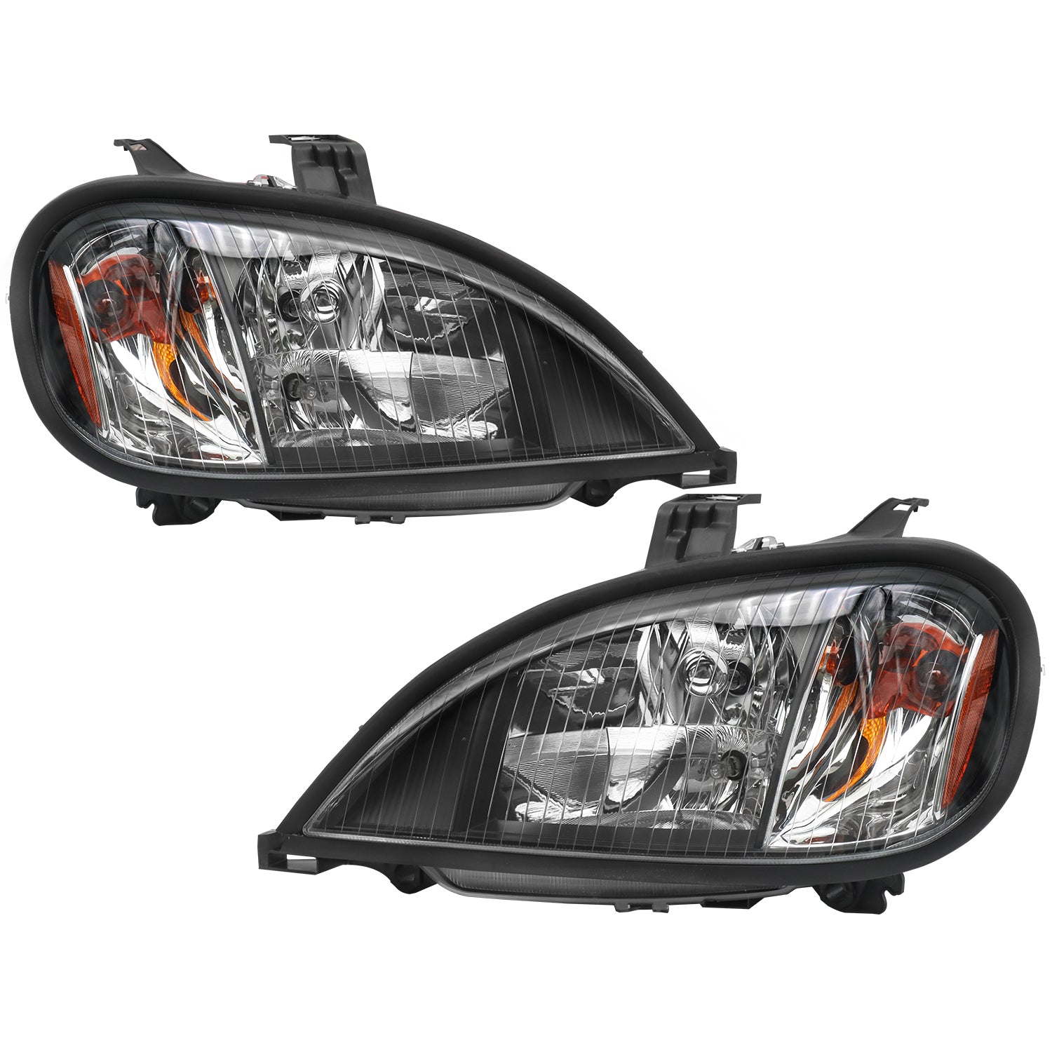 Pair Headlight Assemblies for Freightliner Columbia 2004-2017 W/ Bulb Headlamps