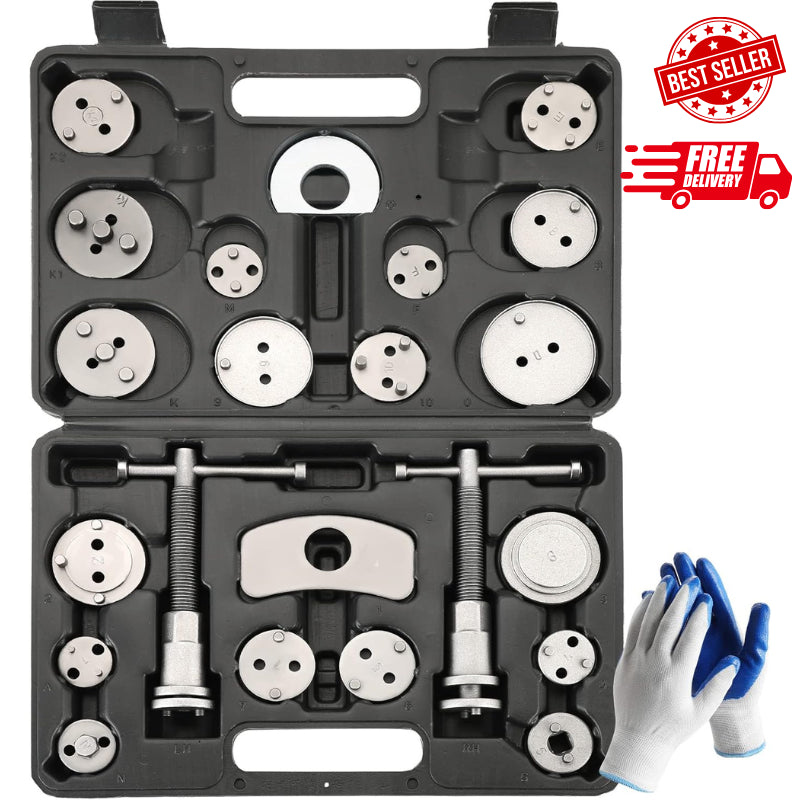 24PCS Disc Brake Caliper Tool Kit | Heavy Duty Disc Brake Piston Caliper Rewind