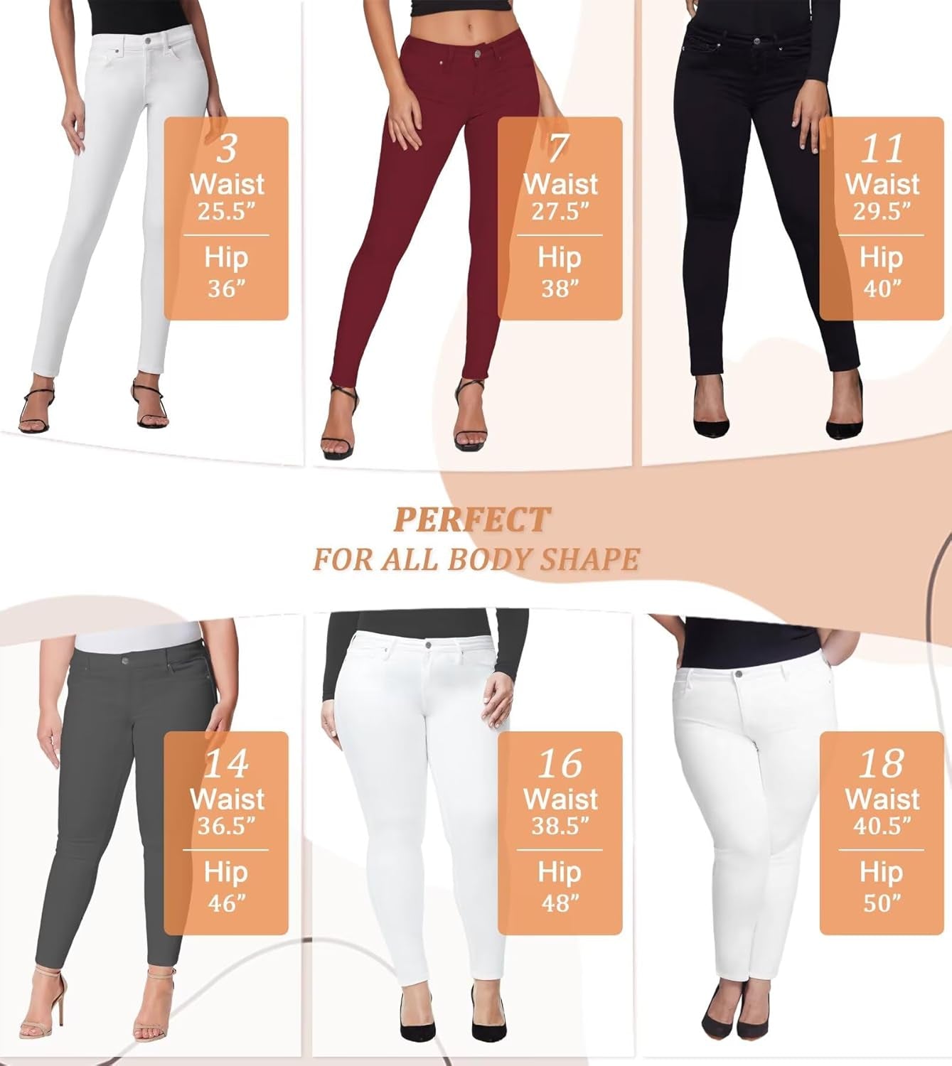 Womens Super Stretch Comfy Denim Skinny Jeans