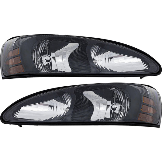 Headlight Set for 2004-2008 Pontiac Grand Prix Driver and Passenger Side