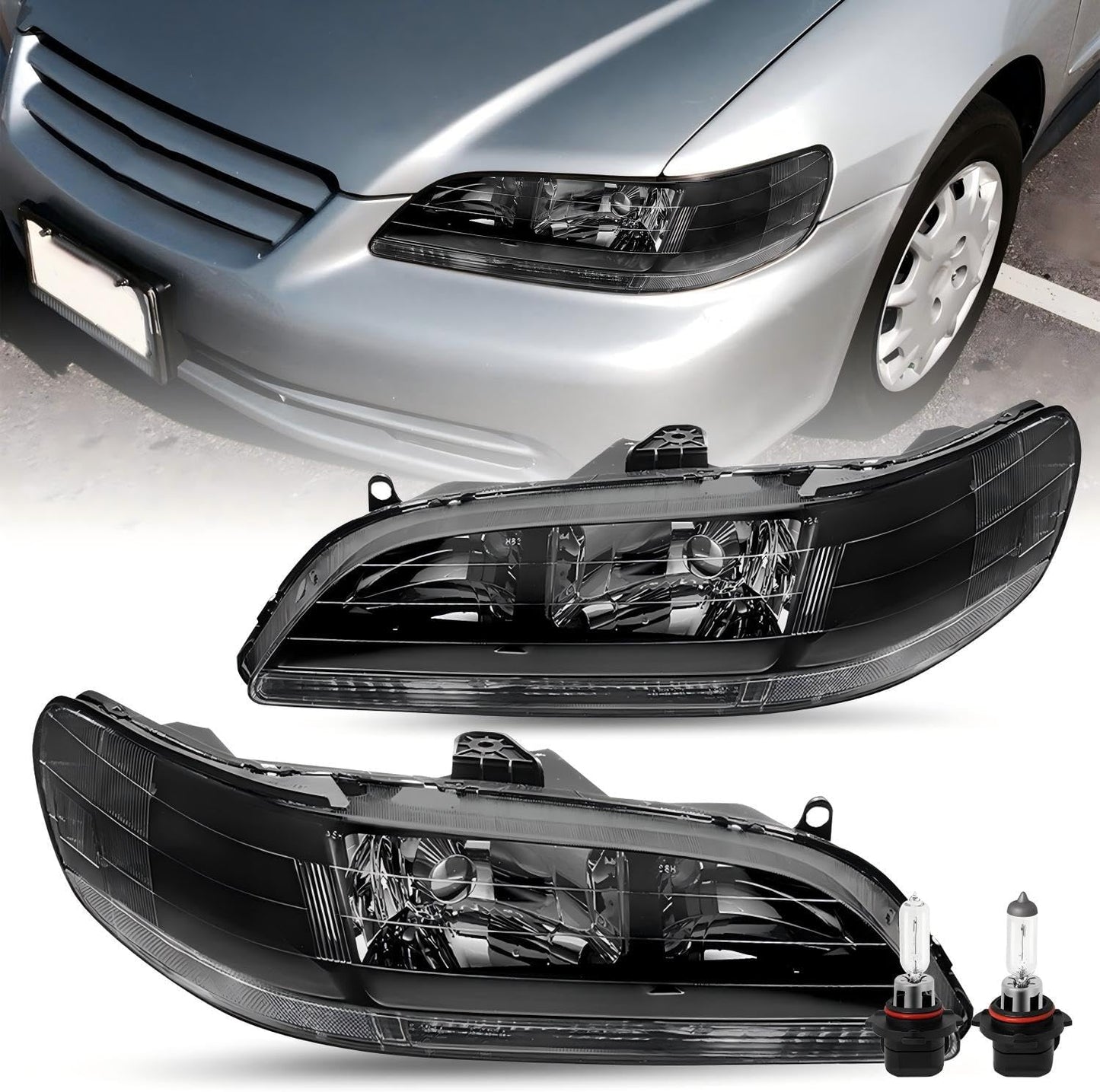 -For 1998-2002 Honda Accord Sedan/Coupe Headlight Headlamp Assembly