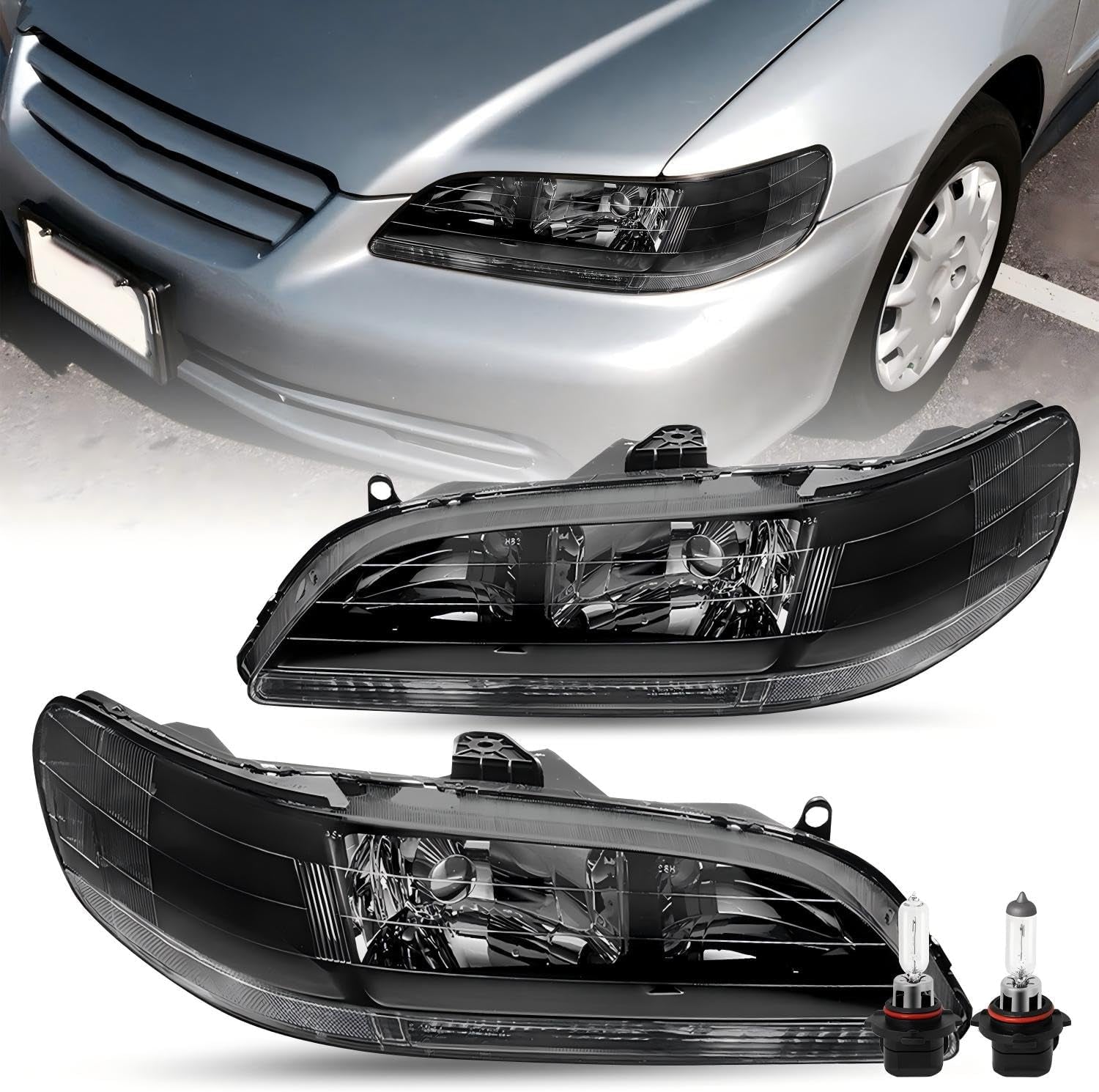 -For 1998-2002 Honda Accord Sedan/Coupe Headlight Headlamp Assembly