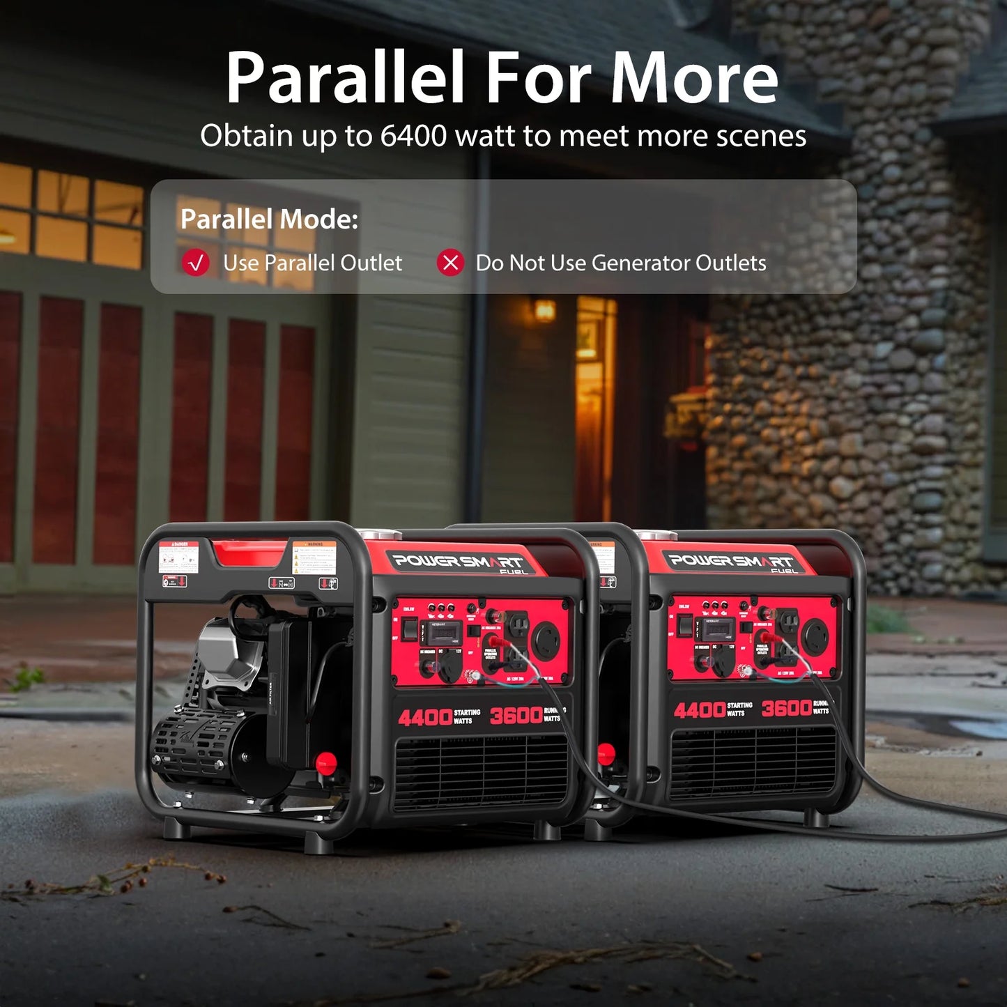 4400-Watt Powered for Outdoor and Home Use, EPA Compliant Gas Portable Inverter Generator
