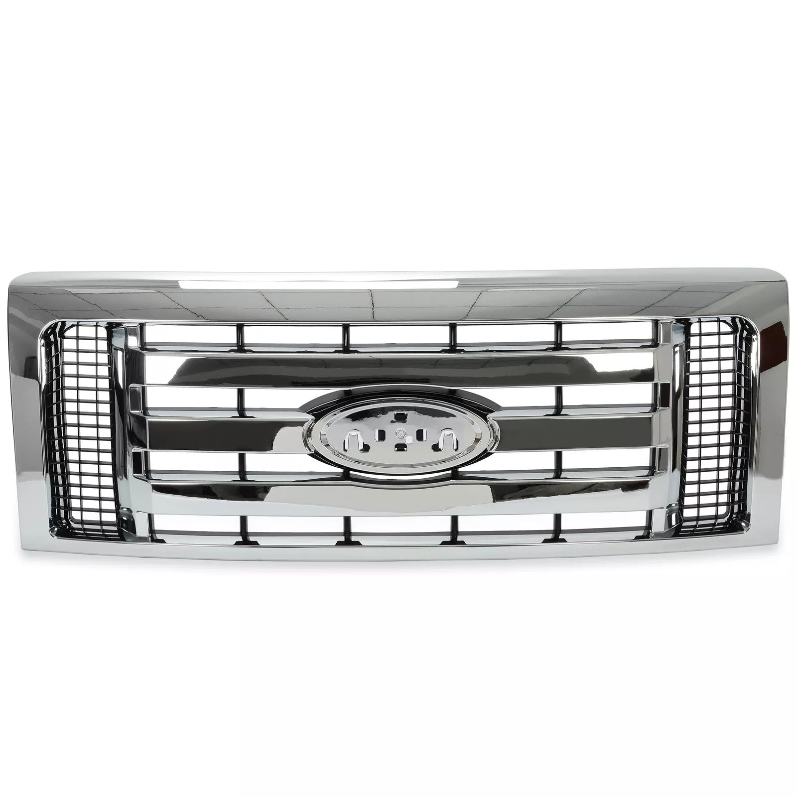 For 2009-2012 13 14 Ford F-150 F150 XLT Grille Grill Front Upper Bumper Chrome
