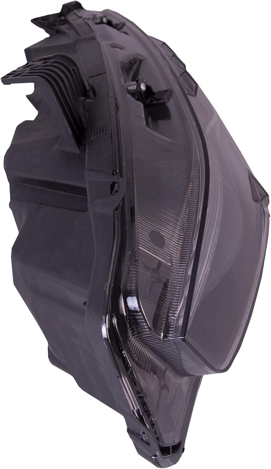 Headlights Set LED Headlights with Smoked Lens Compatible with Honda Civic 16-21 Type R